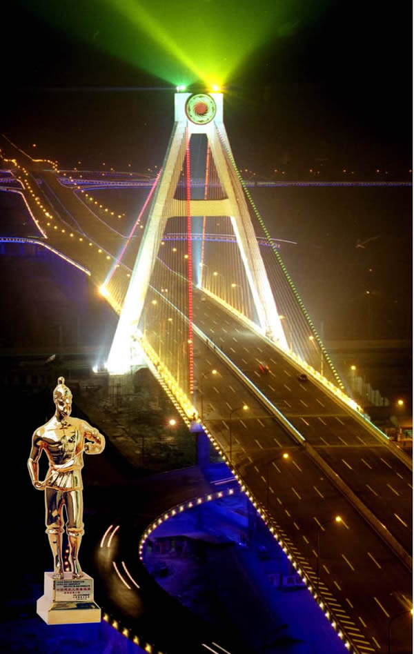 成都市城建设标志性建筑天府南站立交桥